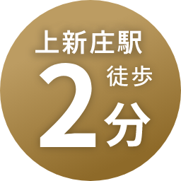 上新庄駅南口から徒歩2分